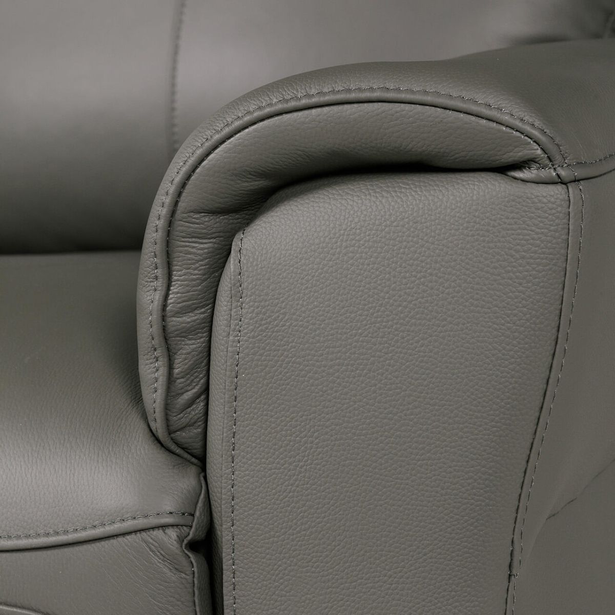 Rosslare Leather 2 Seater Electric Recliner Grey - 5