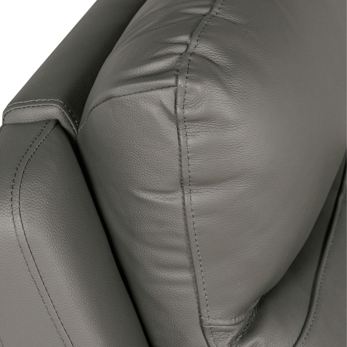 Rosslare Leather 2 Seater Electric Recliner Grey - 6