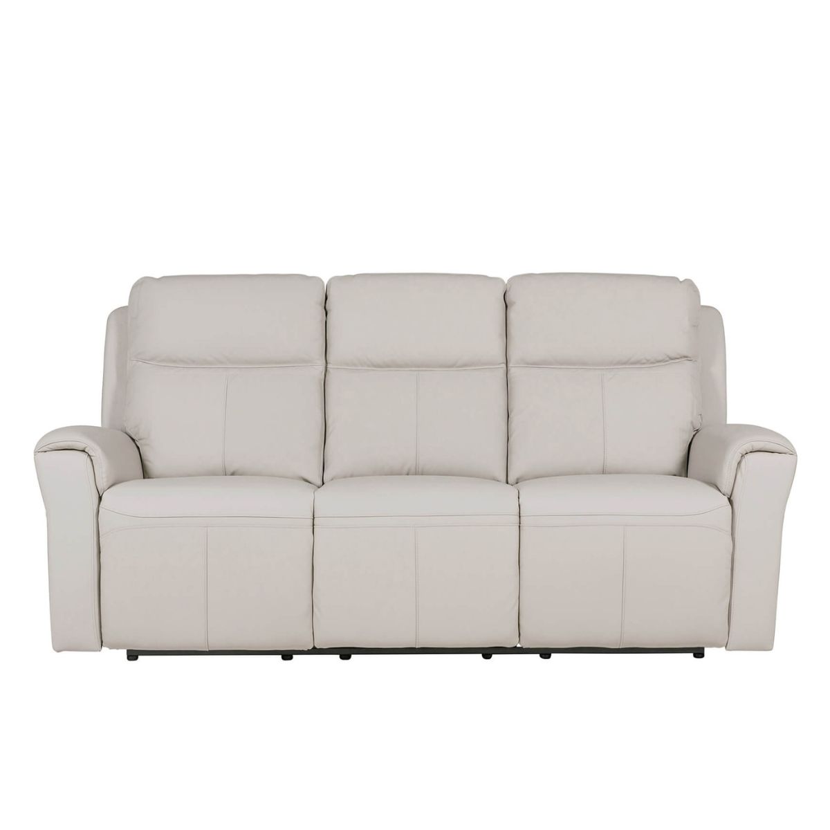 Rosslare Leather 3 Seater Electric Recliner Beige - 3