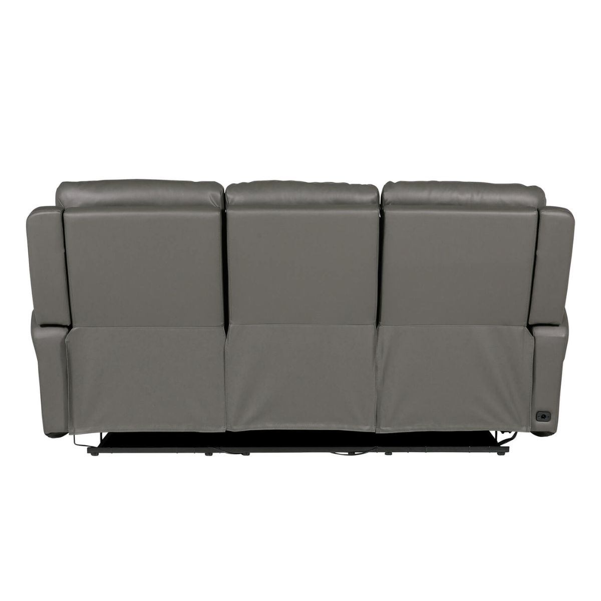 Rosslare Leather 3 Seater Electric Recliner Grey - 3