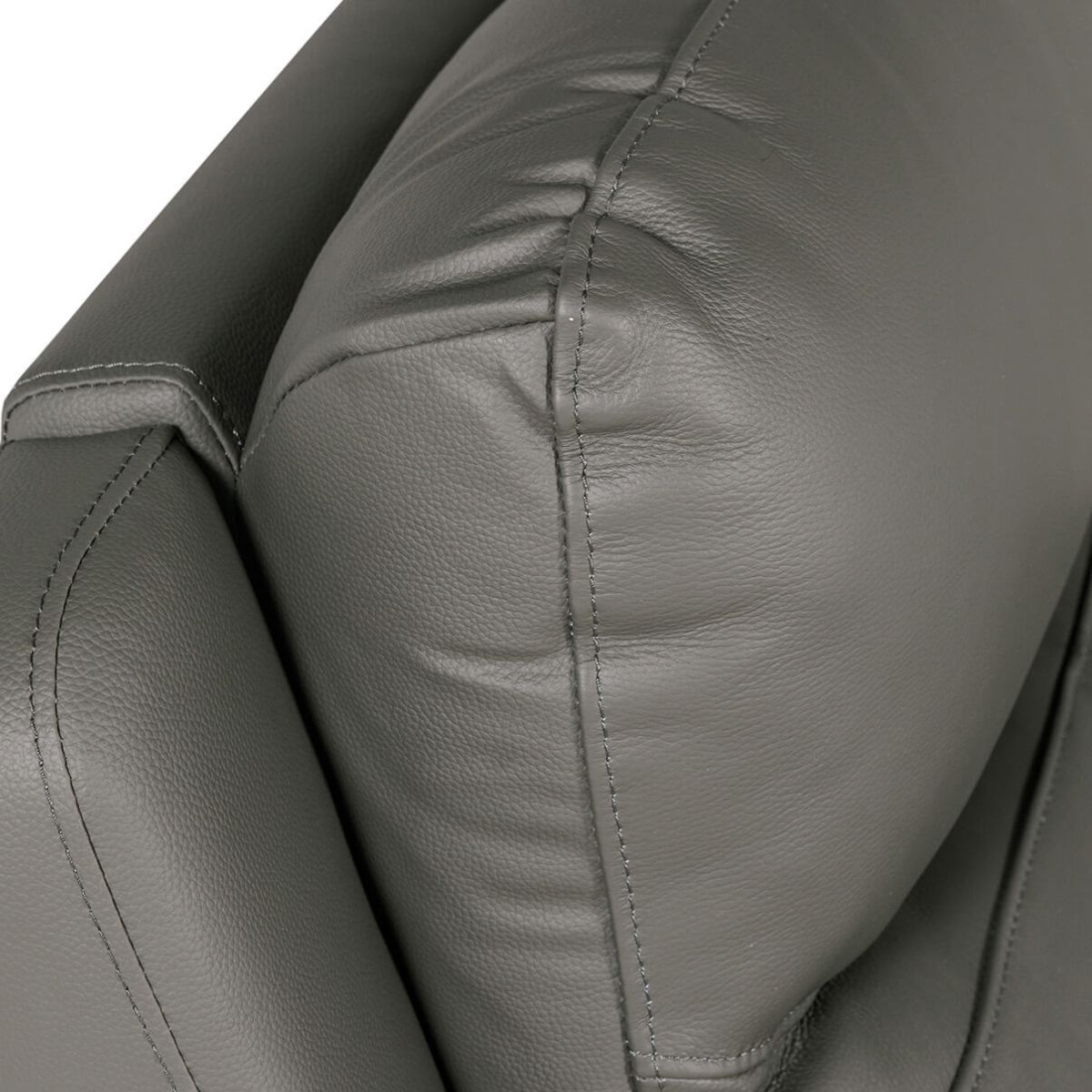 Rosslare Leather 3 Seater Electric Recliner Grey - 5