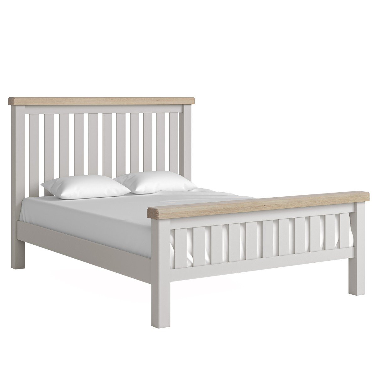 Santana Oak Slatted Bed 5FT - 1