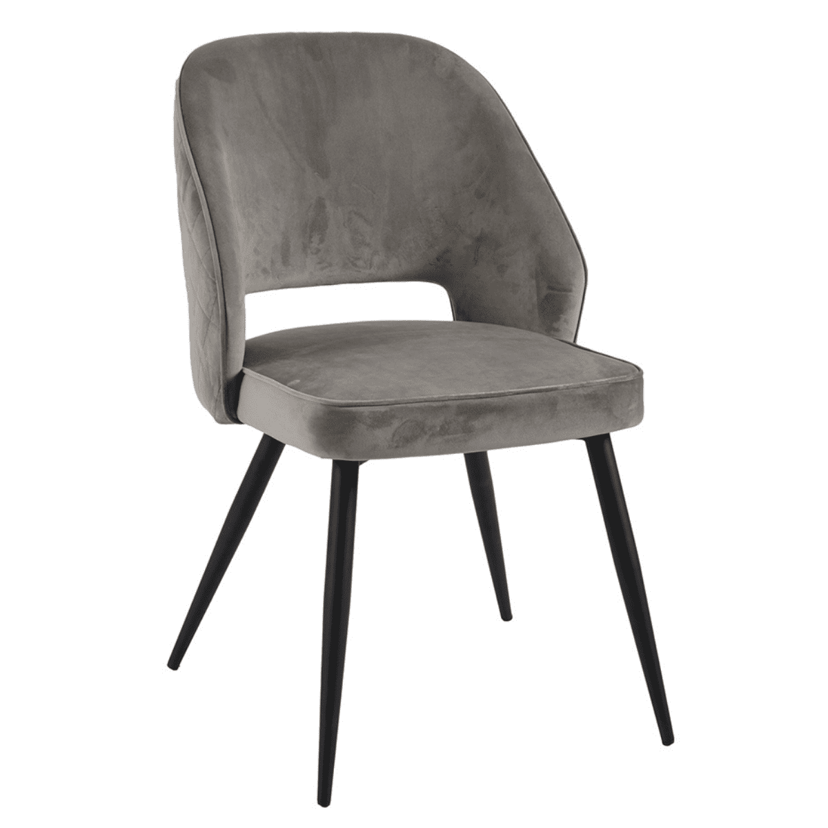 Curved Back Velvet Dining Chair