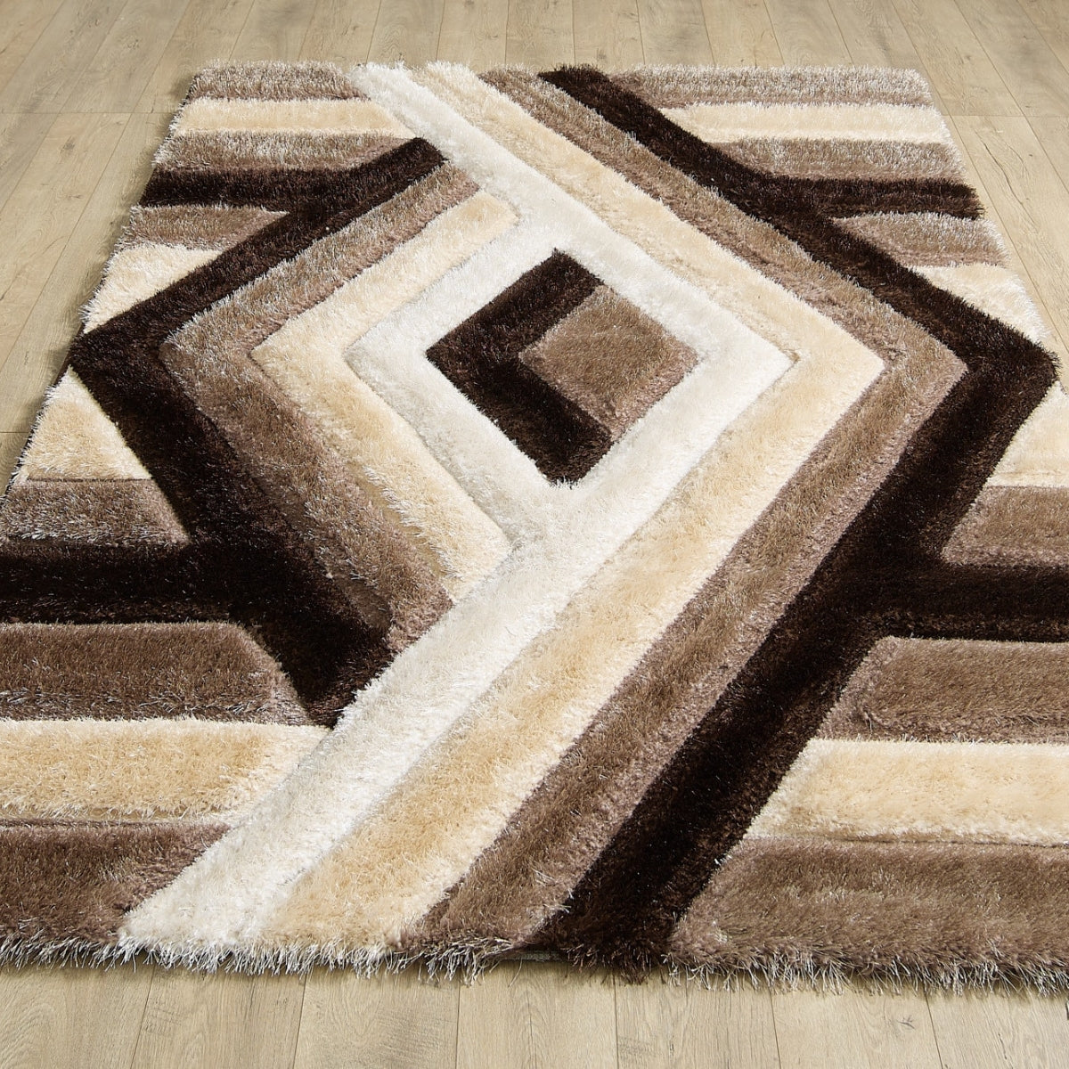 SaturnBeigeandBrownDiamondPatternRug-2
