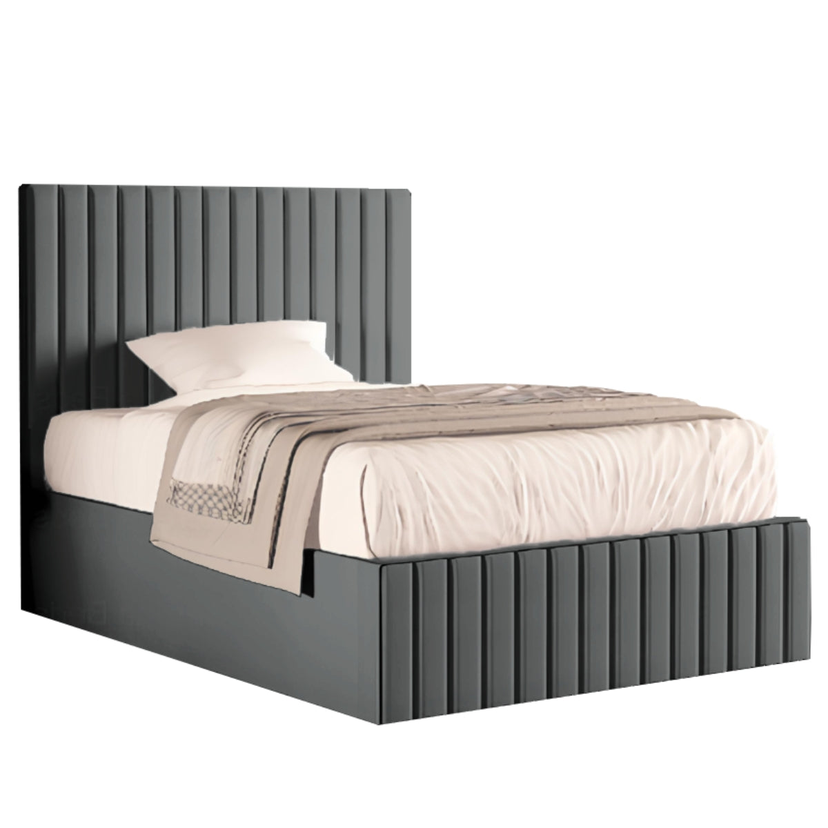 Solace Ottoman Lined Footboard Fabric Bed