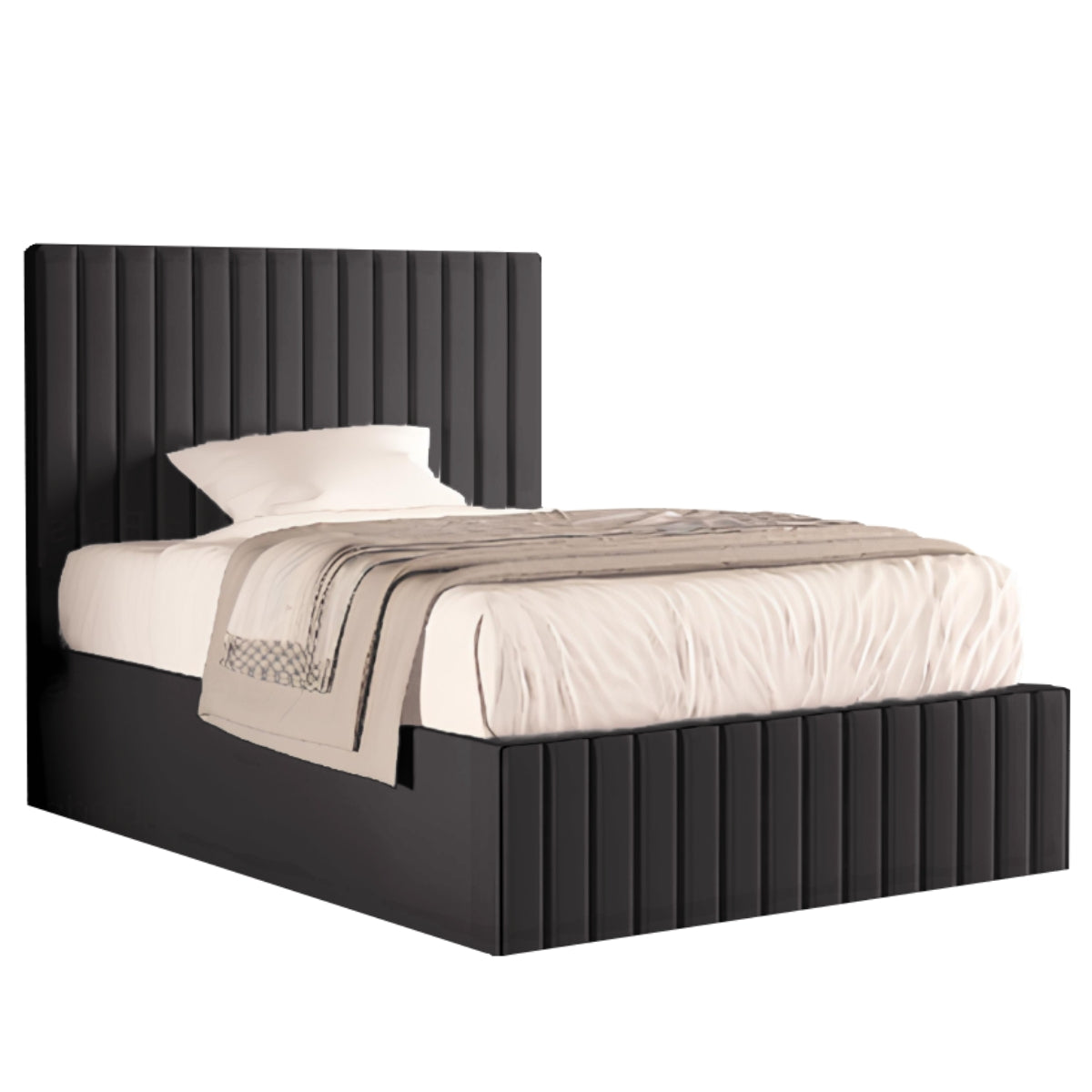 Solace Ottoman Lined Footboard Fabric Bed