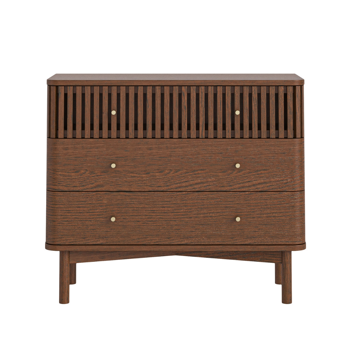 Stanford Brown Oak 3 Drawer Chest