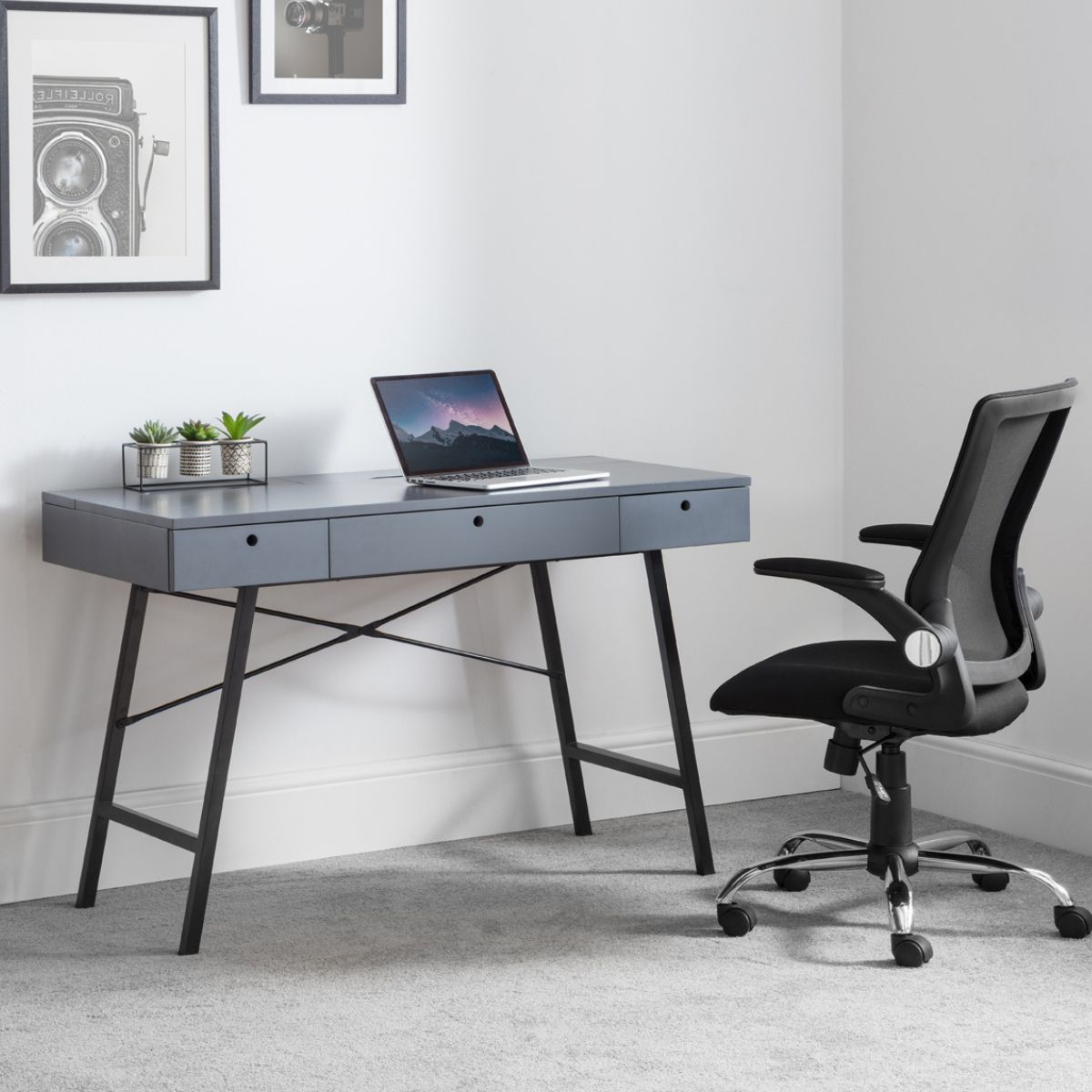 TRI701 - Topeka Grey Office Compact Desk - 7