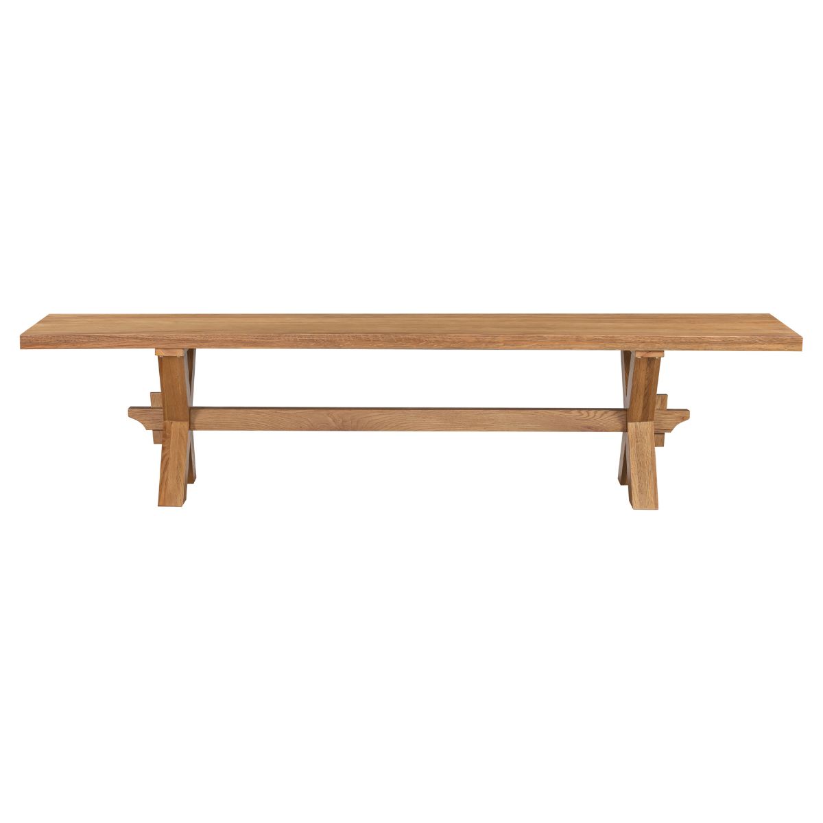 Tilman cross leg oak dining bench