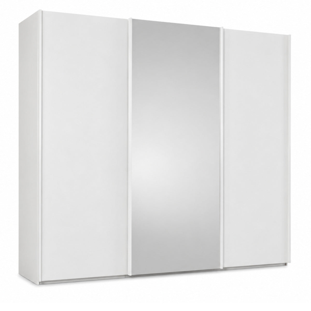 Trixie white wardrobe with three doors on a white background