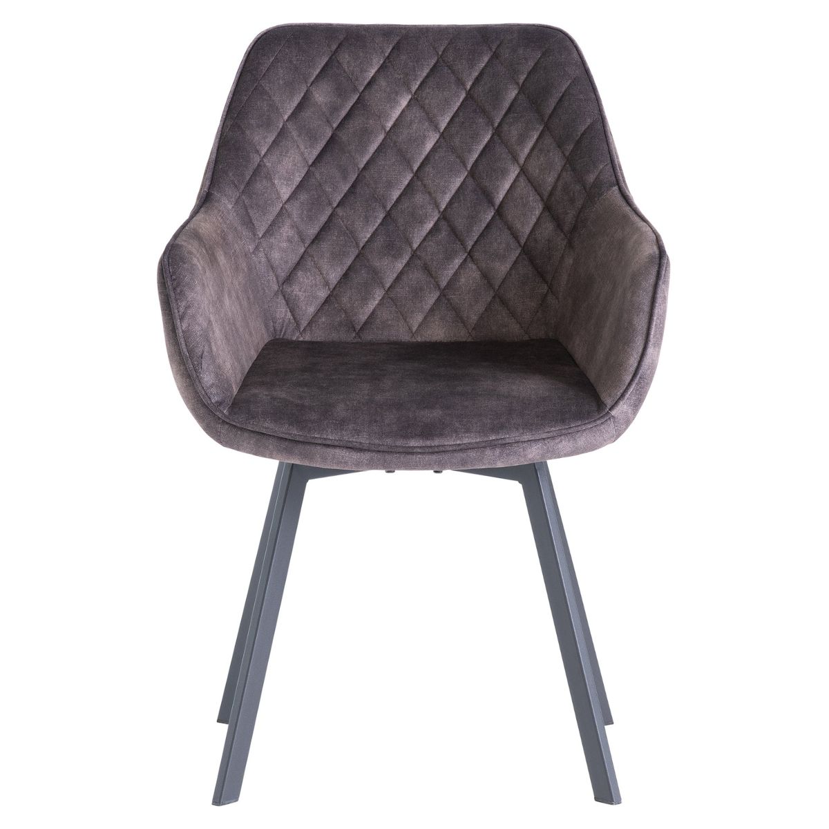 Valletta Swivel Velvet Dining Chair Graphite 1