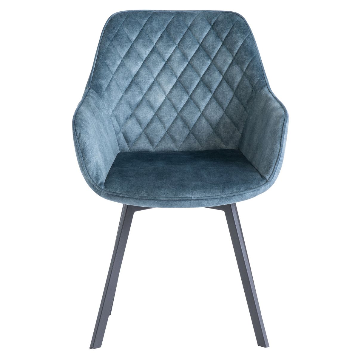 VI03 - Valletta Swivel Velvet Dinning Chair Blue