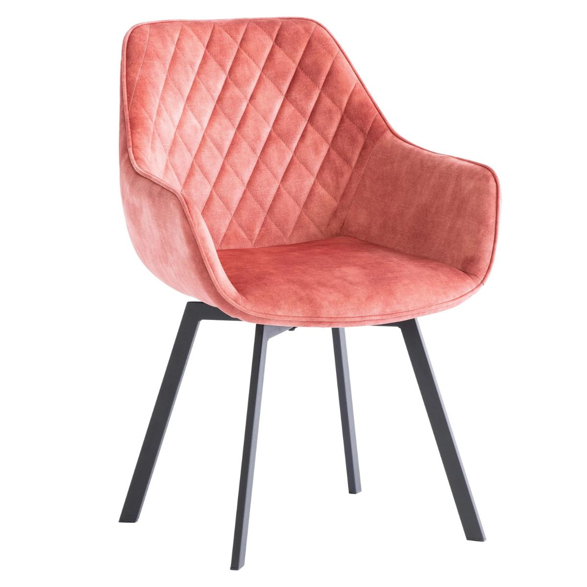 Valletta Swivel Velvet Dining Chair Pink