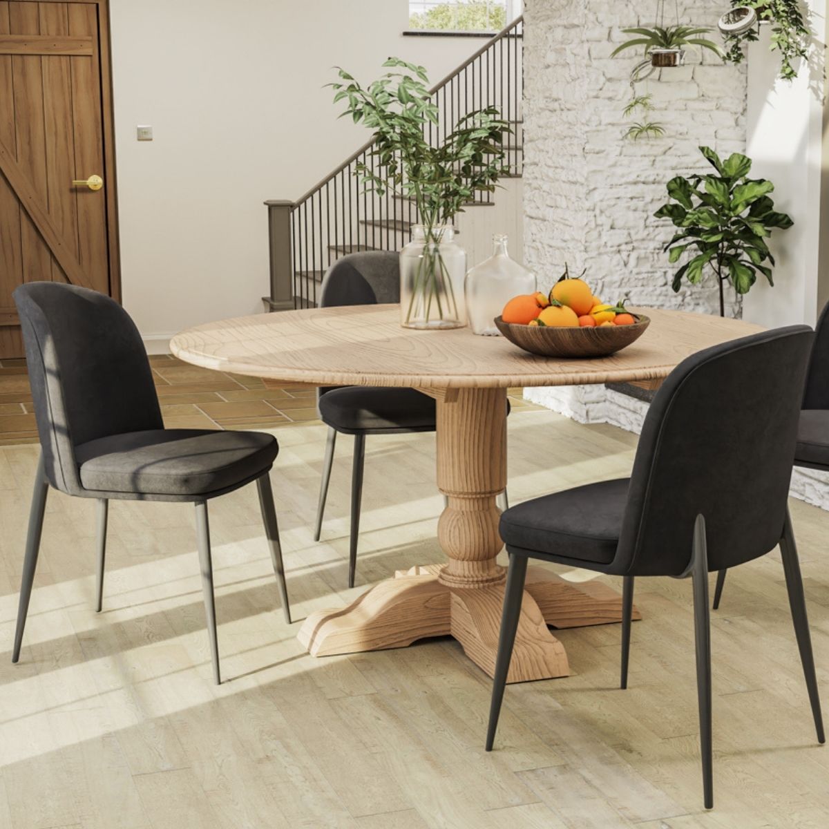 VNT-111-DKGY - Valentia dining chair dark grey - 2