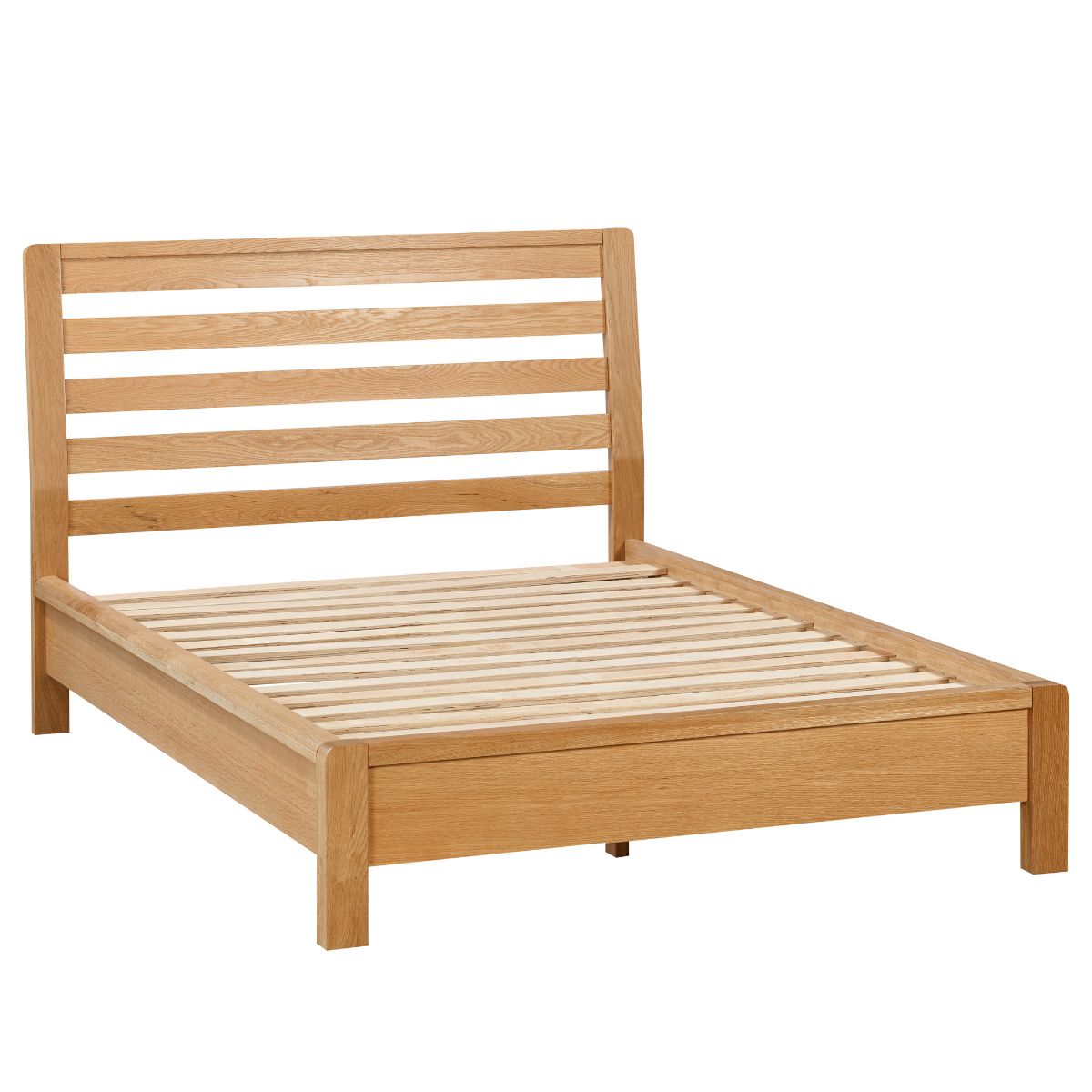 Vardon Oak Low Profile Bed Frame 4f6 Bed 1