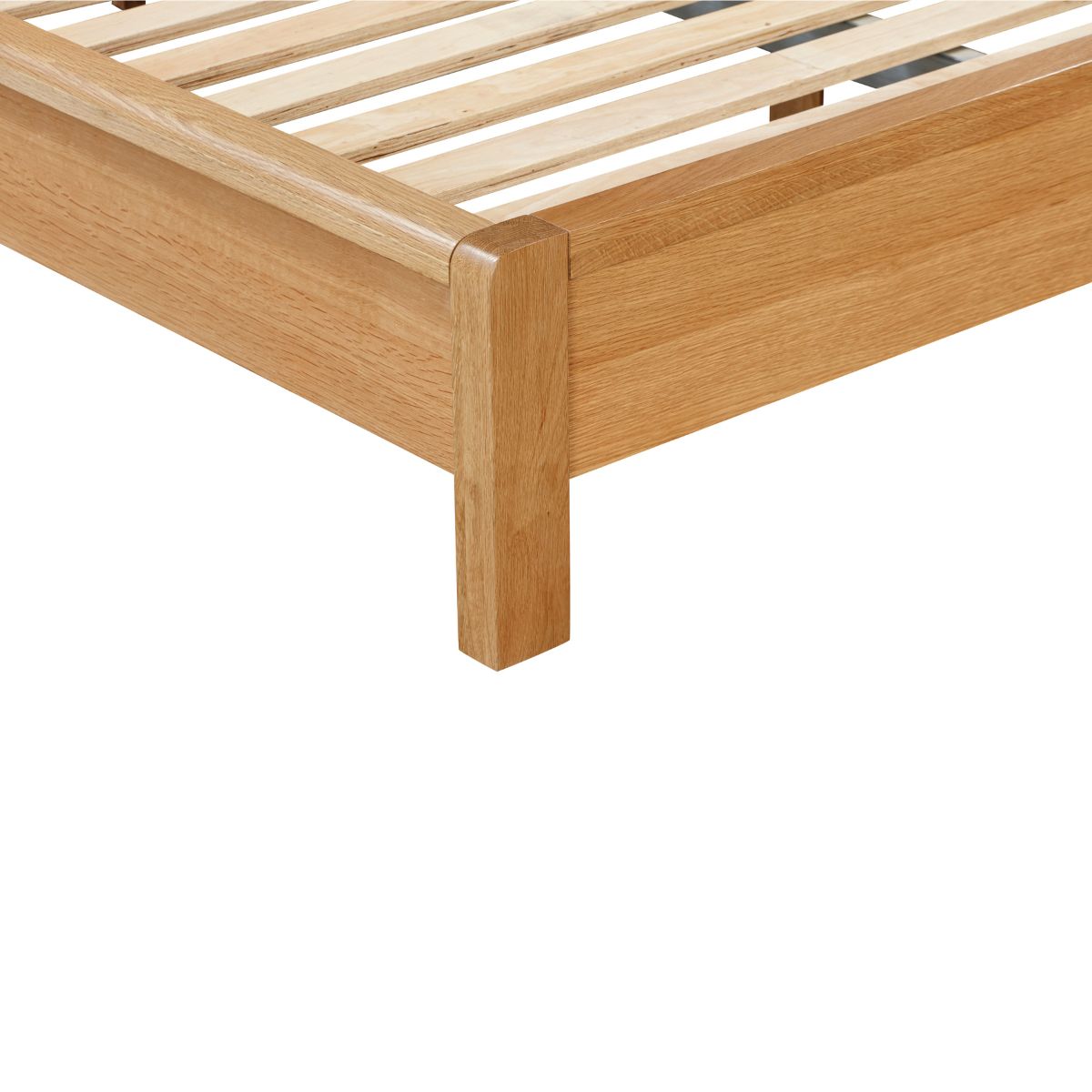 Vardon Oak Low Profile Bed Frame 4f6 Bed 3