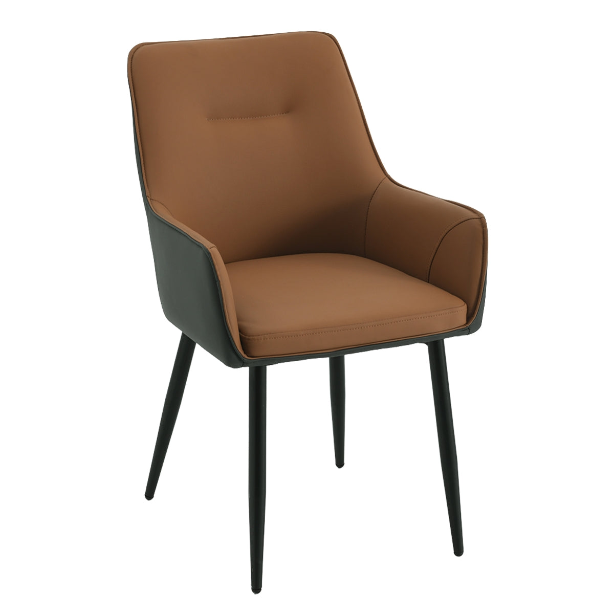 Velma Two Tone Dining Chair Dark Grey Back - 1