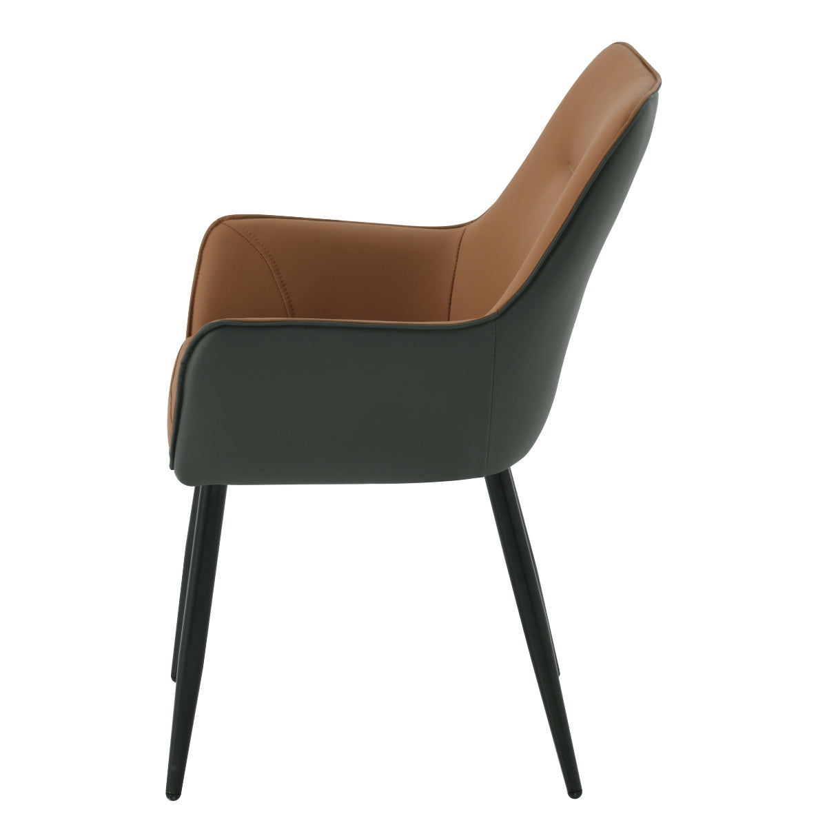 Velma Two Tone Dining Chair Dark Grey Back - 3