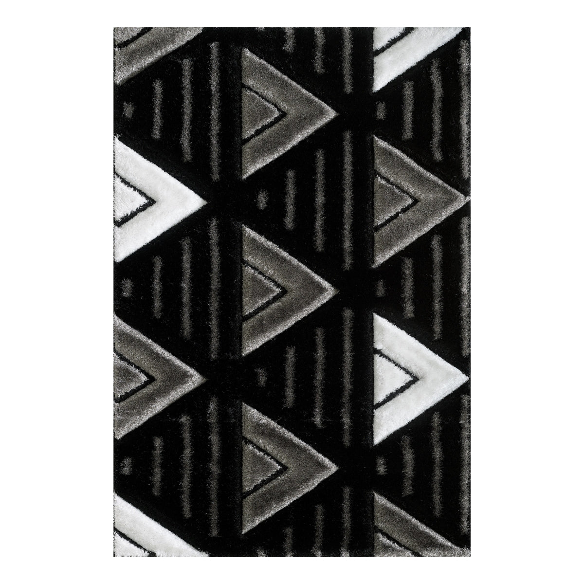 VenusAbstractBlackandGreyGeometricRug-2