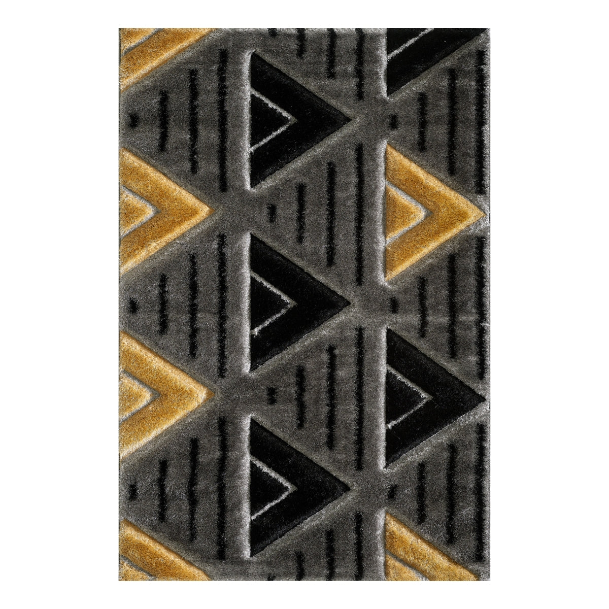 VenusGeometricGreyandGoldRug-1