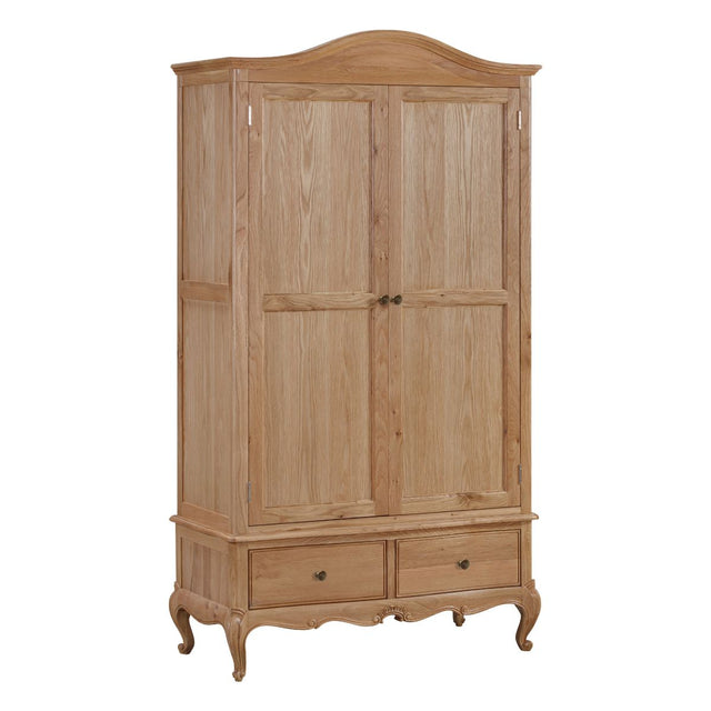 Versailles Oak 2 Door Wardrobe with Drawers - 1