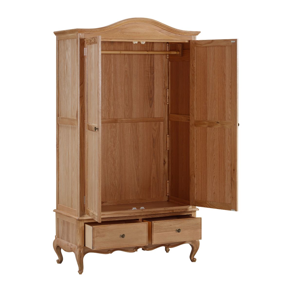 Versailles Oak 2 Door Wardrobe with Drawers - 3