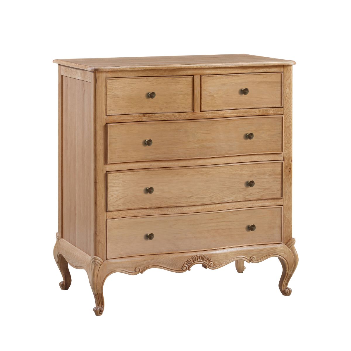 Versailles Oak 5 Drawer Tall Chest - 1
