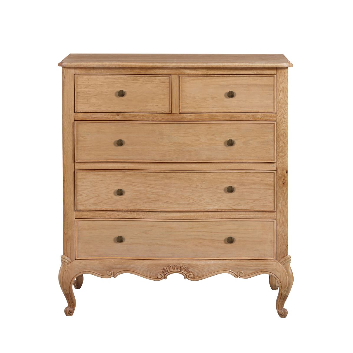 Versailles Oak 5 Drawer Tall Chest - 2