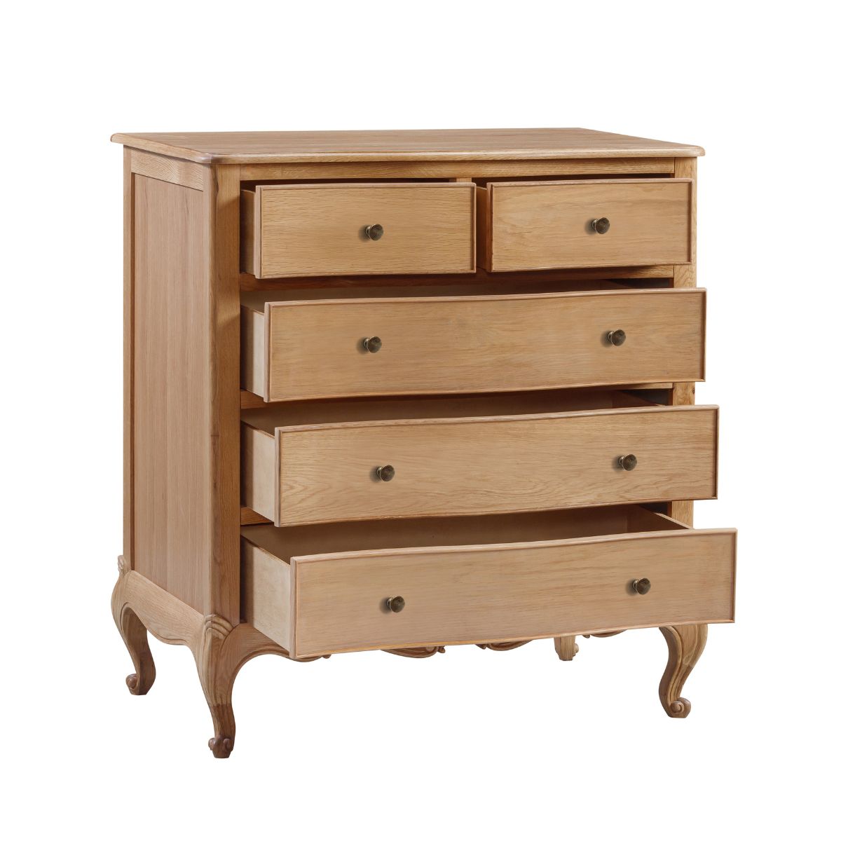 Versailles Oak 5 Drawer Tall Chest - 3