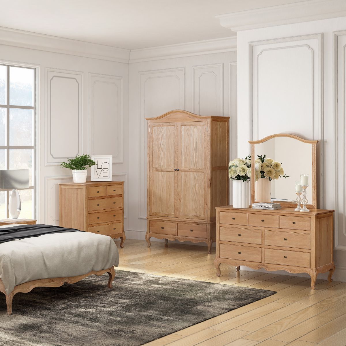 Versailles Oak Dresser Mirror - 2