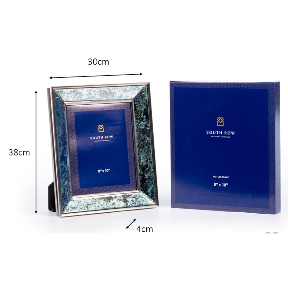 Arctic Leaf 8x10 Mirror Picture Frame