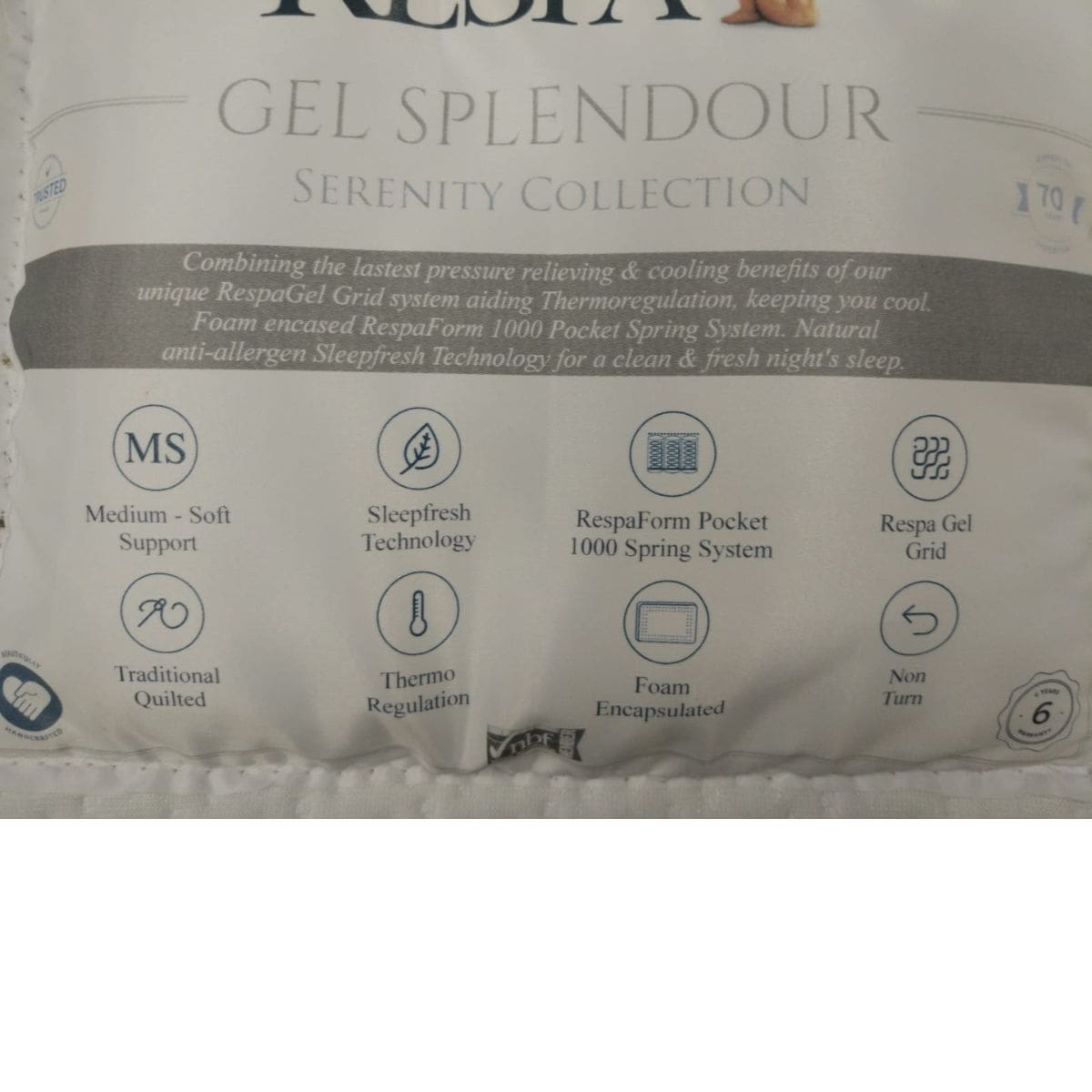 Gel Splendor Cooling Mattress by Respa