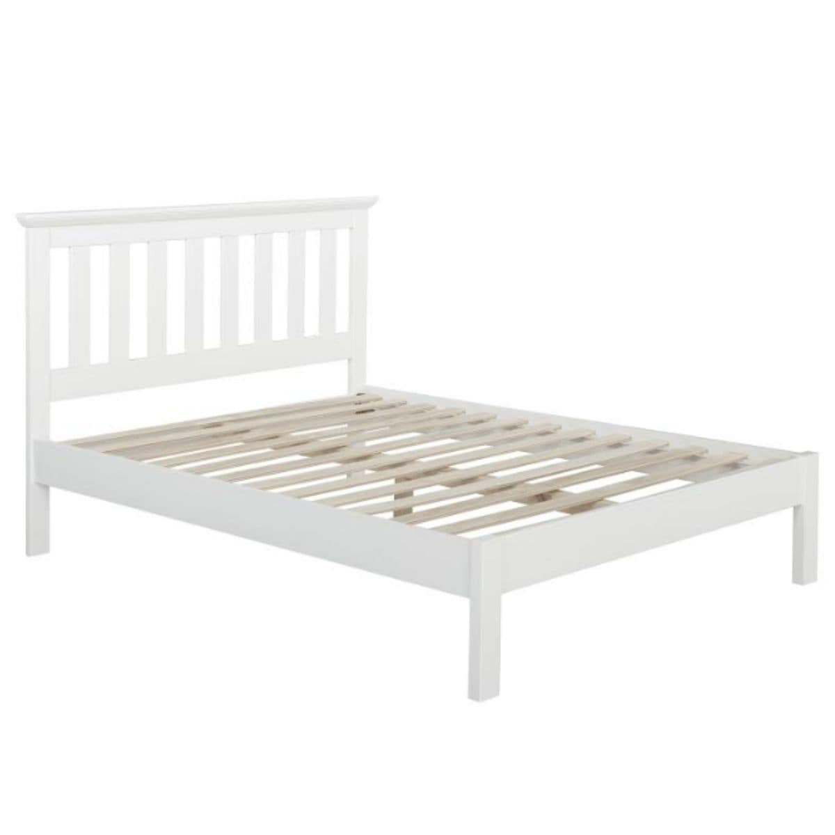 White Solid Wood Bed Frame