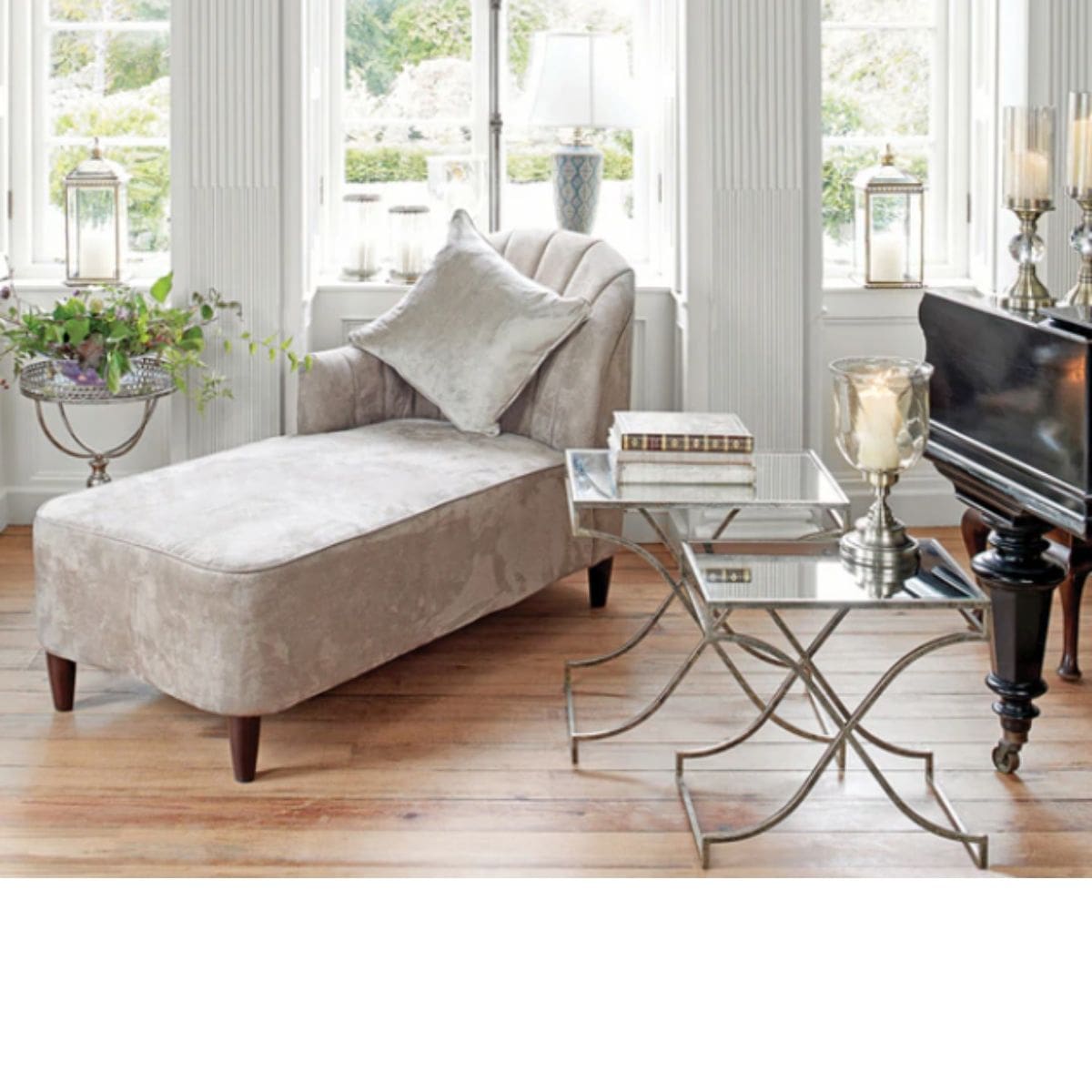 Madison Mirrored End Table Set