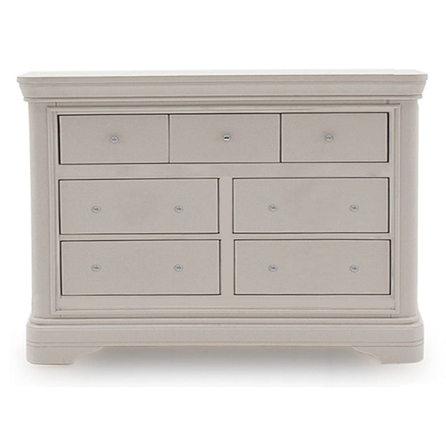 Grey Pine 7 Drawer Chest of Drawers