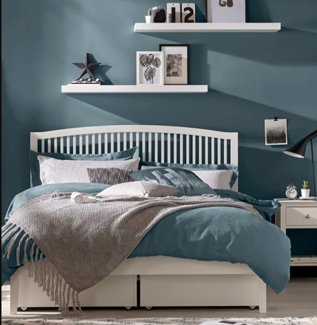 white beds