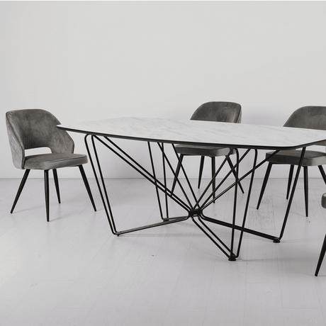 Grey Fabric Dining Chairs