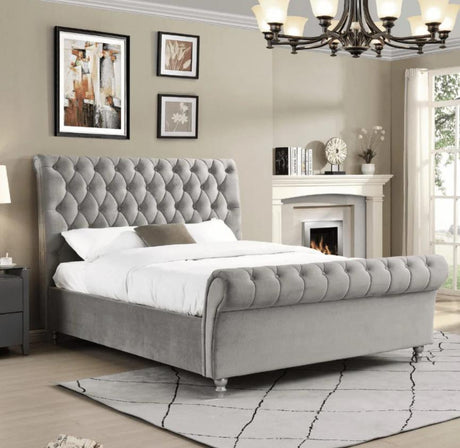 grey double beds