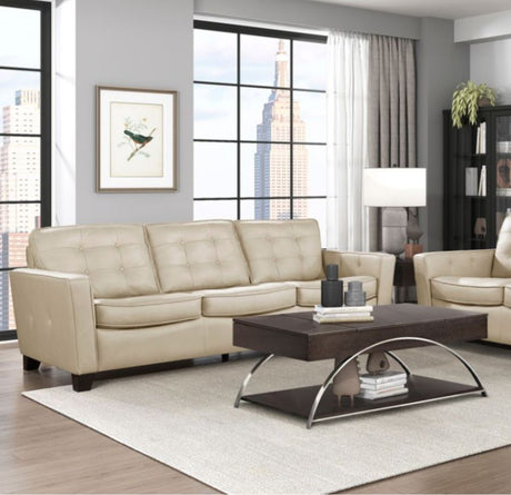 Cream Leather Sofas