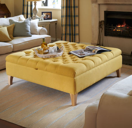fabric ottomans