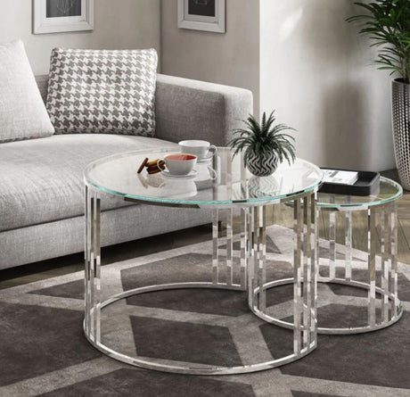 glass nest of tables