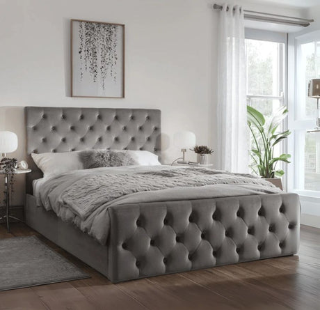 Grey Velvet Beds