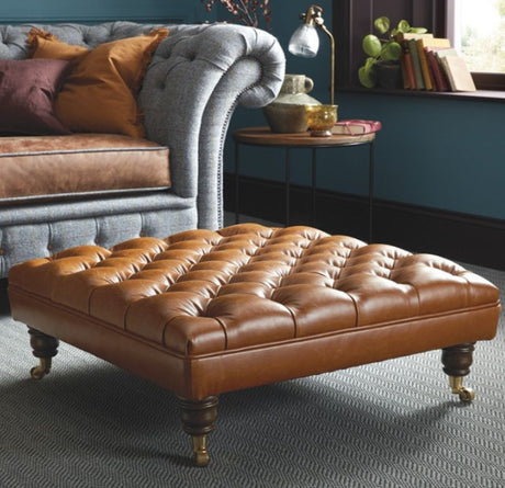 leather footstools