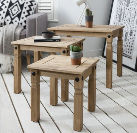 pine nest of tables