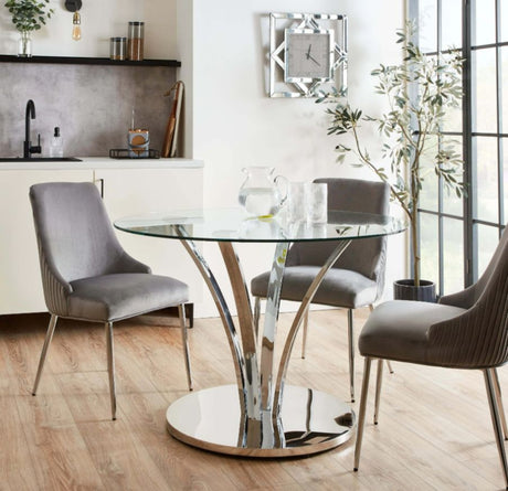 round glass dining tables