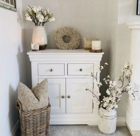 white sideboards