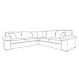 April L2CR2 Large Fabric Corner Sofa