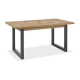 Inishmore Oak and Metal Extending Dining Table