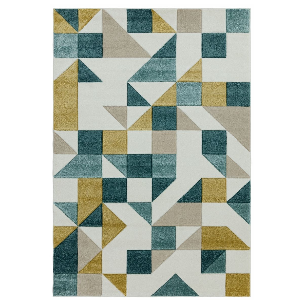 Green Geometric Rug
