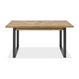 Inishmore Oak and Metal Extending Dining Table